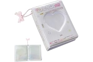 DUBBULON Binder Photocard K-pop - M-ini Álbum De Fotos K-POP, Soporte Para Tarjetas De Fotos Con Corazón De Amor, Soporte Para Tarjetas Fotográficas K-pop Para Coleccionar Imágenes, Photocard Sleeves