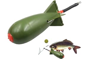 Qutalmi Bombe Spod De Pêche, Carpe Pêche Alimentateur, Environmental Carp Fishing Bait Rocket, Carp Bait Thrower Portable Bait Bomb Fishing, Conteneur De Support D'appât De Leurre Flottant