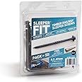 SleeperFit Official Black Timber Railway Sleeper Framola Pergola Screws - Extra Clamping 8mm Hexagon Flange Head - Torque Magnetic Driver Bit (Pack of 50) (6.3 x 87mm)
