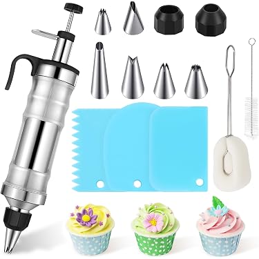 5-teiliges Spritztüllen-Set Aus Edelstahl – Für Torten, Cupcakes & Deko, Spülmaschinenfest