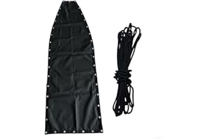 HOHOVYVY Coussin de rechange pour fauteuil suspendu en textilène avec fixation par corde 64 x 197 x 23 cm Noir (1 pièce sans poches)