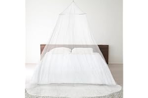 COGNITIVEX Mosquito Net Dome Tent - White, Single & Double Bed Sizes - Hanging Net for Outdoor & Bedroom Use