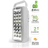Kamp Lambası ve Portatif Işıldak Usb Şarj 6v Ak&uuml;l&uuml; 80 Saat - 3 g&uuml;n Aydınlatma 24 Smd Led Işıldak Lamba 220v Şarj - USB Şarj &Ccedil;