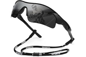 Hifot Gafas de Sol Polarizadas Deportivas Hombre Mujer, Protección UV400 Gafas Ciclismo Running, con Monturas Ligeras Envolventes para Bicicleta Carrera Pesca Esquiando Surf Golf Conduciendo Mtb