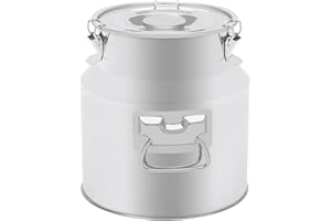 YISSALE Pot à lait en acier inoxydable anti-fuite - 22 l - Avec couvercle - Pour le transport ou le stockage