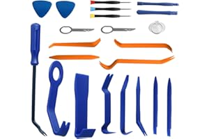 MUZHUPGUZ 22 Pièces Outil Demontage Garniture Voiture, Outils de Levier pour Voiture, Outils Mecanique Automobile, Kit Démontage Plastique Voiture, Outillage Mecanique Auto pour Intérieures de Voiture