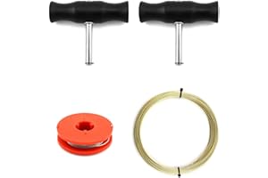 QWORK Kit d'Outils de Dépose de Pare-Brise de Voiture, avec Fil de Coupe de vitre et poignées
