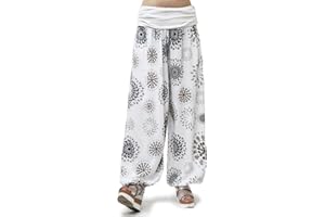 GLAMEXX24 Pantaloni Donna Harem Comodi Sciolto Leggeri Pantaloni Estivi Donna Leggeri Pantaloni con Tasche Freschi per Casa Tempo Libero e Sport Yoga Jogging Danza Pilates, M-L, XL-3XL