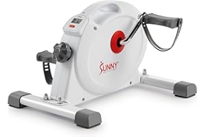 SUNNY HEALTH AND FITNESS Sunny Health & Fitness Mini Exercise Bike, Under Desk Dual Function Arm & Leg Seated Pedal Exerciser for Senior Workout, Desk Cycle Cardio Training at Home, Optional Free SunnyFit App Connected