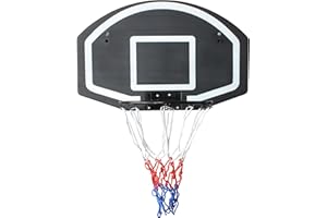 FUNJEPE Basketballkorb zur Wandmontage, 72,4 x 45,7 cm, große Rückwand, bruchsichere Rückwand, Allwetternetz, Tür, Wandmontage, für drinnen und draußen, Basketballspiel