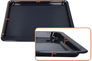 DL-pro Teglia da forno smaltata 42,5 x 36 x 2,3 cm, per AEG Electrolux Juno 387028720/2 3870287202 387028720 per AEG Competence per forno