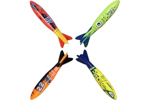 VReder Dive Sticks Pool Toys, Dive Rings Sticks Diving Torpedo for Swimming Underwater Pool Training Diving Game Training Swimming Fun Toys Gift for Kids (Diving Torpedo Bandits A)