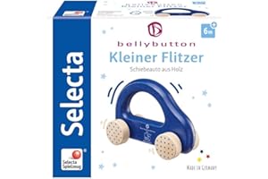 Selecta 64008 Kleiner Flitzer, Greifling - bellybutton, 3 Monate to 1 Jahr , blau, 10 cm