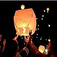 sheful Chinese Sky Lanterns 10 Pack, Chinese Lanterns to Release Paper Lantern, Flying Lanterns, Wish Lanterns for Memory of Family, Party, Ramadan, Eid, Holiday, Easy to Use, Biodegradable