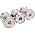 Greluma 3 STK PL-259 UHF Buchse an UHF Buchse Koaxial Kabel Adapter SO-239 UHF-Doppelbuchse