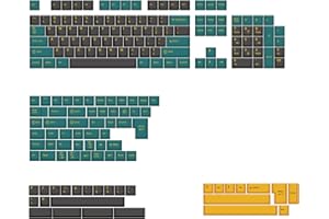 ‎AKKO Akko Tastatur Tastenkappen MARRS grün 184 Tasten, Cherry Profil, ANSI und ISO-UK Layout, ABS-Double-Shot-Keycap Set, mit ISO-Modifikatoren für Mechanische Gaming-Tastatur und Geteilte Tastatur