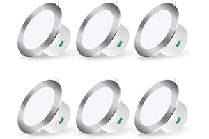 ALUSSO Downlight LED Techo Empotrable, Focos LED Interior Techo Redondo, 12W 960 Lumens(equivalente 120W), 6 x Plafon Empotrado Ojos de Buey LED, 3CCT Temperatura de Color Regulable para Baño Cocina