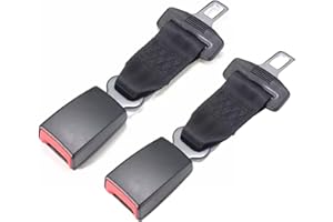 MOMO'S DEN 2 Pack Car Seat Belt Extensions Straps – Adjustable Buckle for Comfort, Red Auto Accessories for Vehicle Safety & Comfort, 23cm Seatbelt Extend-ers for Cars, Trucks, SUVs (UK)