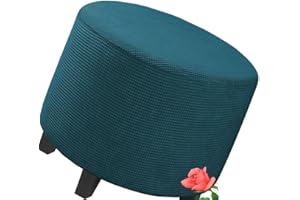 MeRcri Hockerbezug Rund 50 60 80 90 cm Ottoman Cover Ottomane Schonbezug Hocker Hussen für Fußhocker Stretch Ottomane Abdeckung Hocker Protector Hockerabdeckung (Color : 0013, Size : 65 cm)