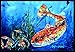 Produktbild Caroline 's Treasures mw1214jmat verstreut Fische rot innen-Matte, 61 x 91,4 cm Multicolor