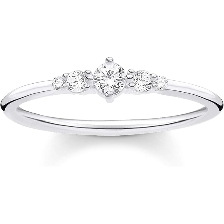 S.Oliver Damenring Aus 925er Sterling Silber Mit Zirkonia – Elegante Kombination Aus Kugelring & Stein
