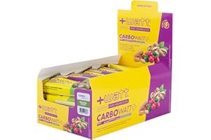 +WATT Carbowatt+ Barretta Energetica a Base di Carboidrati con Maltodestrine e Fruttosio - Barretta ad Azione Pro-energetica per il Breve e Lungo Termine - Pistacchio - Box da 20 Barrette da 40g