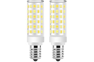 KUNKA E-14 LED Glühbirnen 50 Watt Äquivalent -500Lm -Drei-Farben-Wechsel-3000K| 4500K|6500K- E14 Edison Glühbirnen für Deckenventilator, Nähmaschine, Türkische Tischlampe AC110V-240V (2 Stück)