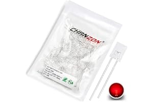 Chanzon 100 pcs 2x5x7 mm Red LED Diode Lights (Square Rectangle Clear Transparent DC 2V 20mA) Lighting Bulb Lamps Electronics Components Light Emitting Diodes