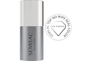 Semilac Vernis à ongles gels semi-permanents UV Top No Wipe Real Color 7ml