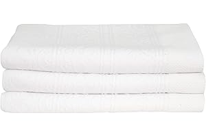 LA MALLORQUINA Pack de 3 paños de Cocina de Rizo de Algodón 100% (50x70cm, Blanco) | Blanca | Juego de Trapos de Cocina de Rizo Suaves y duraderos