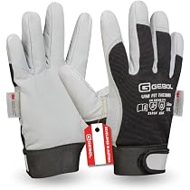 Gebol Worker Pro Thermo Comfort | Guanti da lavoro in pelle con fodera isolante dal freddo per l'inverno | Guanti protettivi impermeabili | Uomo | Tag | Leroy Merlin