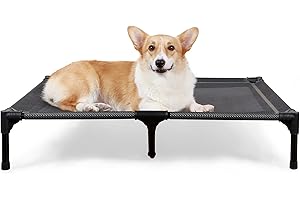 ANWA Elevated Dog Bed Large Size, Raised Dog Bed Outdoor Use, Portable Dog Cot Large Dogs