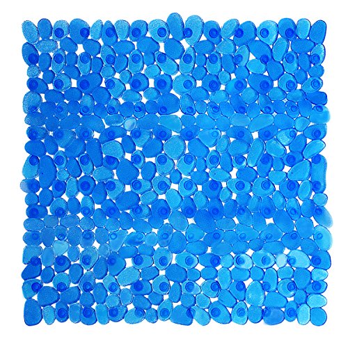 Duschmatte aus PVC Maße: 55x52, in blau