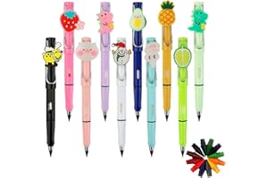 GNHG 10 Pezzi Matita Perpetua, Eterna, Infinita, Non Si Consuma Mai, con 12 Punte di Ricambio per Bambini e Adulti, Home Office, Scolastico