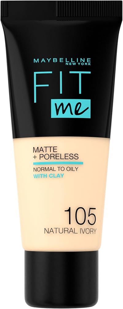 Maybelline New York Fit Me Matte+Poreless Fondöten - 105 Natural Ivory (30 ml)