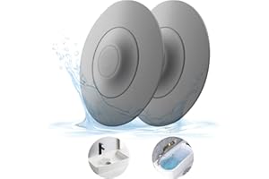 HUAERSICO Abflussstopfen Silikon Universal - Waschbeckenstöpsel und Badewannenstöpsel mit Press und Haarsieb Funktion - Praktisches Abflusssieb für Waschbecken, Badewannen und Spülbecken,Grau 2 Stück