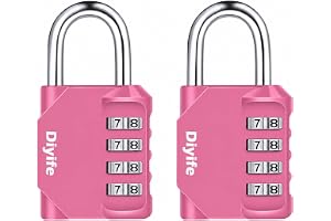 Diyife 2-pack hänglås kombinationslås 4-siffrig nummerkod