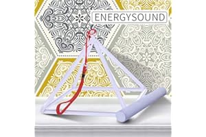 ENERGYSOUND Healing Quartz Clear Crystal Singing Pyramid 6 inch (15 cm)_ Crystal Singing Bowl