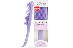 Tangle Teezer Naturalnie kręcona, mokra szczotka do rozczesywania włosów do włosów od 3C do 4C, zmniejsza puszenie się, fioletowa pasja