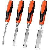 Traxenta Wood Carpentry Tools, Set of Gouges (0.236/0.472/0.709/25 mm) | Professional Formon Chisels with Long Shank for Carv