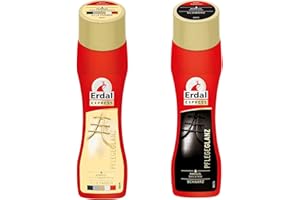 Erdal 2 x Express pielęgnacyjny połysk wszystkie kolory i czarny pasta do butów, olejek migdałowy odświeżający, Wszystkie kolory, 2 x 75 ml