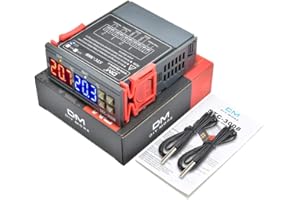 ‎DIYMORE diymore STC-3008 Digitaler Temperatur Regler Thermostat AC 110V-230V mit doppelter NTC-Sondensonde Kühler Heizung für Tiere Heizmatte,Inkubator Hühner Heizfolie Reptilien Amphibien