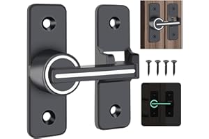 DOUSELLA Luminous Door Bolt Stainless Steel 180° Bolt Lock Sliding Door Lock 180 Degree Sliding Door Lock 180 Degree Sliding Bolt Door Lock with Screws for All Interior and Exterior Doors