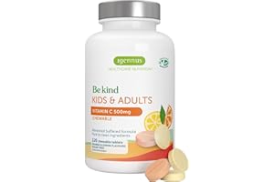 IGENNUS HEALTHCARE NUTRITION Igennus Vitamina C Avanzada Masticable Sin Azúcar 500mg, 120 Dosis, Niños y Adultos, Pura y Suave, Fórmula Tamponada de Alta Absorción, Vegana, Sabor a Naranja y Limón