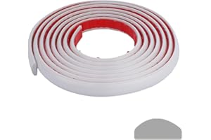 BEFUN Zierleiste Selbstklebend, 3M Weiß Flexible Zierleisten Wand für flexible Spiegel, Wand, Decke, Boden, Schrank, Fliesen, Kanten, Zierleisten, Ovaler Stil