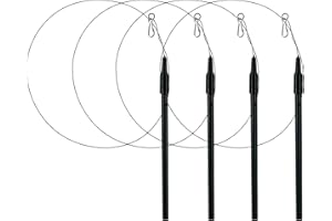 ROSAUI Interactive Cat Teaser Wands - Set of 4 | Bendable Steel Wire | Versatile and Fun Cat Toy Accessories