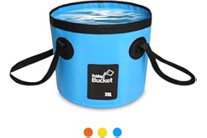 AUTOPkio Cubo Plegable 20L - Cubo Plegable portátil Portador de Agua Contenedor de Lavado para Acampar Senderismo Pesca Viajes (Azul)