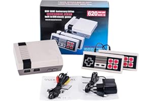 CUSKEDYE Mini Consola De Juegos Retro Clásica Incorporada 300 Juegos AV incorporada Plug & Play TV Game Box con 2 Joysticks Happy Childhood Mejor Regalo para Niños Navidad (AV Cable)