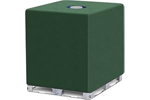 TIGERKINWIT Container Cover 1000L Tank Abdeckung wasserdichte Schutzhaube 120x100x116 cm Abdeckplane UV-Folie Schutzhülle für IBC-Tank Behälter Container Regenwassertank(Grün)