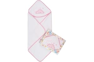 Bubabù Accappatoio triangolo per bambini YOGHY cm.75x75 ROSA